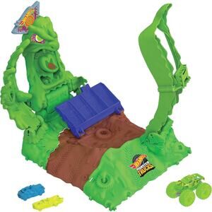 Hot Wheels Monster Truck Arena Smashers Glow-in-The-Dark Gunkster Playset NWT